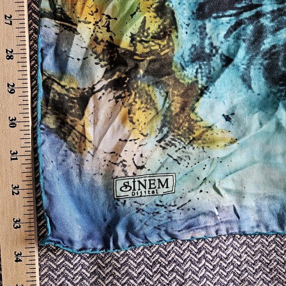 Sinem Dijital D118 Scarf Multicolor Floral Romantic Print Sheen Shawl Pashmina - Picture 11 of 12